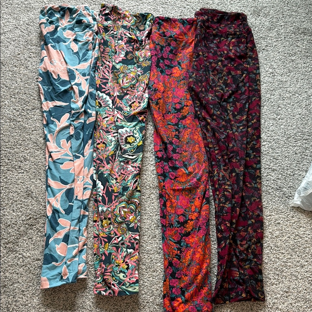 LuLaRoe One Size Leggings Lot of 4